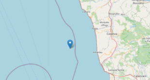 Terremoto nel Tirreno, scossa M 3.2 al largo della Calabria: evento profondo avvertito lievemente
